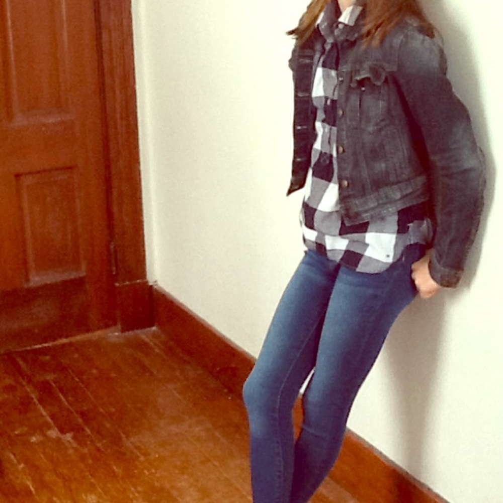 Dark Destroyed/Ripped Denim Jacket